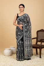Load image into Gallery viewer, Gulzar Full Jaal Chikankari Saree
