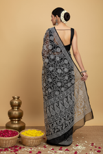 Load image into Gallery viewer, Gulzar Heavy Work Georgette Chikankari Saree