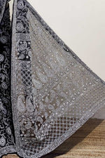Load image into Gallery viewer, Gulzar Heavy Work Georgette Chikankari Saree