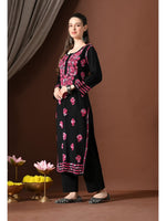 Load image into Gallery viewer, Mahira Rayon Duel Thread Chikankari Kurti