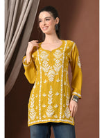 Load image into Gallery viewer, Ayesha Premium Chikankari Short Kurti - The Lucknowi Chikan