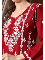 Load image into Gallery viewer, Ayesha Premium Chikankari Short Kurti - The Lucknowi Chikan