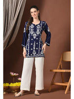 Load image into Gallery viewer, Ayesha Premium Chikankari Short Kurti - The Lucknowi Chikan