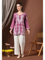 Load image into Gallery viewer, Ayesha Premium Chikankari Short Kurti - The Lucknowi Chikan