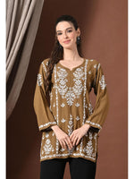 Load image into Gallery viewer, Ayesha Premium Chikankari Short Kurti - The Lucknowi Chikan