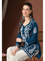 Load image into Gallery viewer, Ayesha Premium Chikankari Short Kurti - The Lucknowi Chikan
