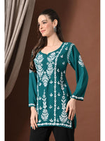 Load image into Gallery viewer, Ayesha Premium Chikankari Short Kurti - The Lucknowi Chikan