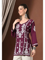 Load image into Gallery viewer, Ayesha Premium Chikankari Short Kurti - The Lucknowi Chikan