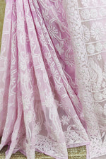 Load image into Gallery viewer, Gulzar Full Jaal Chikankari Saree