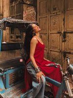 Load image into Gallery viewer, Jolly Strappy Chikankari Kurti