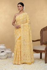 Load image into Gallery viewer, Gulzar Full Jaal Chikankari Saree