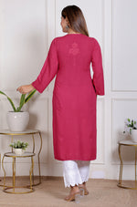 Load image into Gallery viewer, Nargis Rayon Mukaish Chikankari Kurta