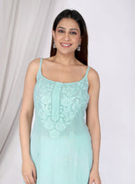 Load image into Gallery viewer, Viscose 3D Sleeveless Designer Kurti - The Lucknowi Chikan