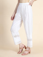 Load image into Gallery viewer, Juni Lace Chikankari Pant