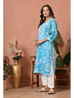 Load image into Gallery viewer, Aadat Mulmul Straight Chikankari Kurti