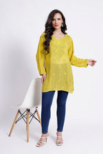 Load image into Gallery viewer, Dori Viscose 3D Chikankari Kurti - The Lucknowi Chikan