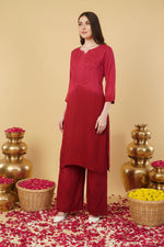 Load image into Gallery viewer, Bahar Ombre Rayon Chikankari Kurti Set