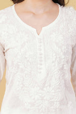 Load image into Gallery viewer, Isha Chrochet Dobby Cotton Kurti Set