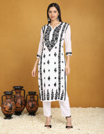 Load image into Gallery viewer, Pratha 3D Chikankari Muslin Kurta