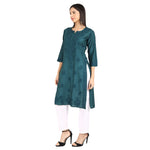 Load image into Gallery viewer, Kyra Chanderi Cotton Chikankari Kurti