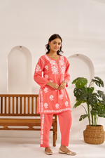 Load image into Gallery viewer, Ramila Modal Chikankari Co-ord Set
