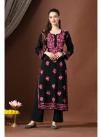Load image into Gallery viewer, Mahira Rayon Duel Thread Chikankari Kurti