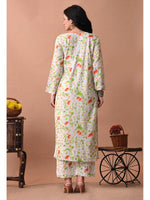 Load image into Gallery viewer, Shaher Floral Mul Mul Chikankari Kurti Set