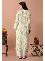Load image into Gallery viewer, Shaher Floral Mul Mul Chikankari Kurti Set