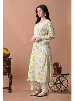 Load image into Gallery viewer, Shaher Floral Mul Mul Chikankari Kurti Set