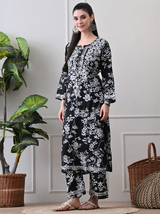 Chhaya Mul Chikankari Kurti Set