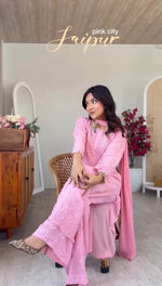Load image into Gallery viewer, Gulnaaz Viscose Premium Chikankari Kurti Set