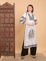 Load image into Gallery viewer, Adila Muslin Designer Chikankari Kurti-The Lucknowi Chikan
