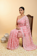 Load image into Gallery viewer, Gulzar Full Jaal Chikankari Saree
