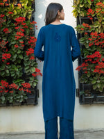 Load image into Gallery viewer, Ulfat Rayon Mukaish Chikankari Kurti Set-Maroon