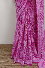 Load image into Gallery viewer, Gulzar Full Jaal Chikankari Saree