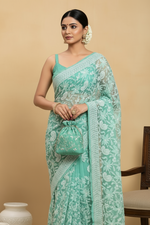 Load image into Gallery viewer, Gulzar Full Jaal Chikankari Saree