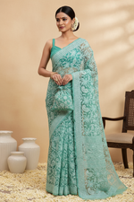 Load image into Gallery viewer, Gulzar Full Jaal Chikankari Saree