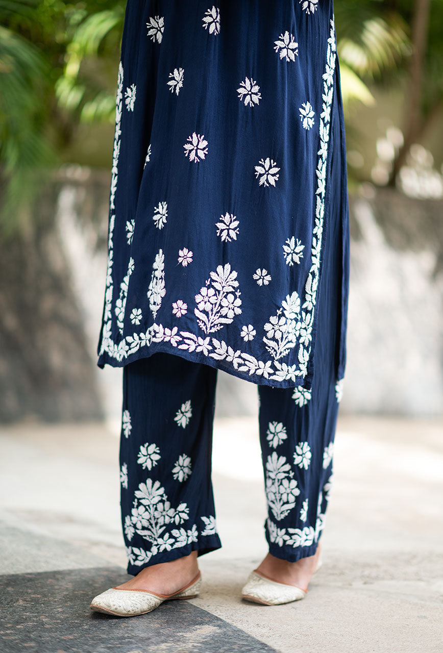 Daniya Premium Chikankari Modal Co-ord Sets