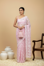 Load image into Gallery viewer, Gulzar Full Jaal Chikankari Saree
