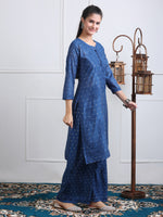Load image into Gallery viewer, Sona Chanderi Chikan Kurti Set