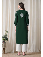 Load image into Gallery viewer, Dhara Modal Chikankari Straight Kurti