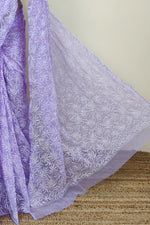 Load image into Gallery viewer, Tepchi work chikankari saree