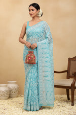 Load image into Gallery viewer, Gulzar Full Jaal Chikankari Saree