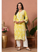 Load image into Gallery viewer, Aadat Mulmul Straight Chikankari Kurti