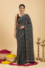 Load image into Gallery viewer, Tepchi work chikankari saree