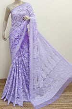 Load image into Gallery viewer, Gulzar Heavy Work Georgette Chikankari Saree