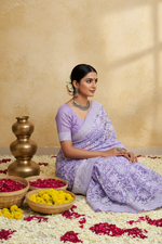 Load image into Gallery viewer, Gulzar Heavy Work Georgette Chikankari Saree