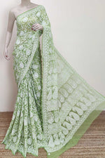 Load image into Gallery viewer, Gulzar Heavy Work Georgette Chikankari Saree