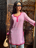 Load image into Gallery viewer, Korli Viscose Designer Short Kurti Baby Pink