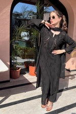 Load image into Gallery viewer, Kalira Rayon Mukaish Chikankari Kurti Set - The Lucknowi Chikan